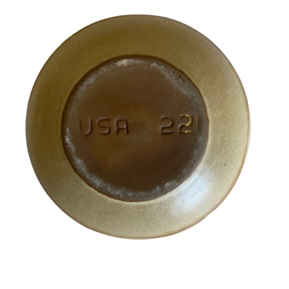 Mid Century Abstract Script Pottery Bowl USA 22 Hand Painted Planter 4" - Picture 4 of 5